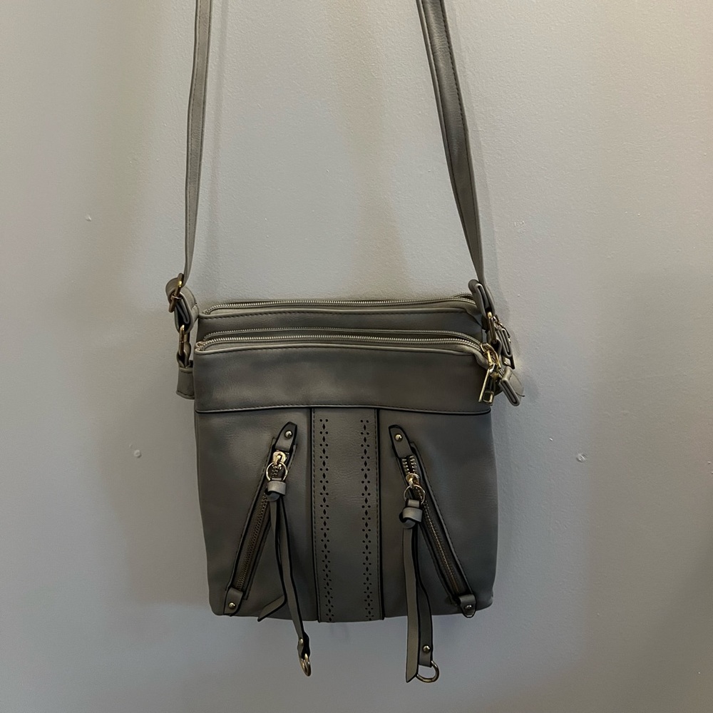 Gray Crossbody Bag